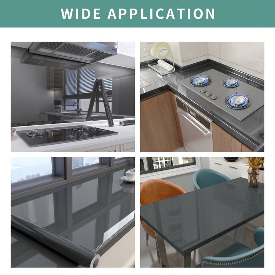 1PC Wall StickersGray80X300cm 31.5X118.11in