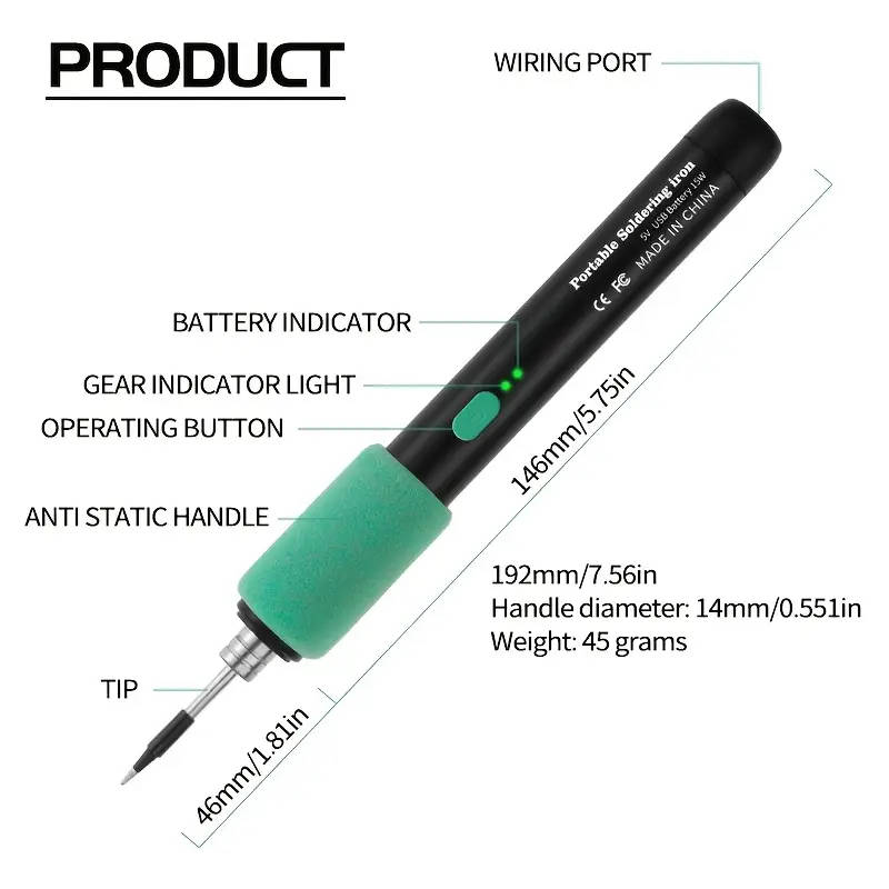 USB Rechargeable Soldering Iron Pen Kit