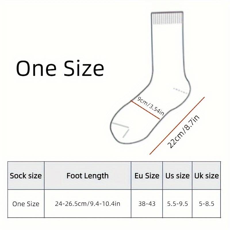 1 Pair Black White Sole One Size Socks