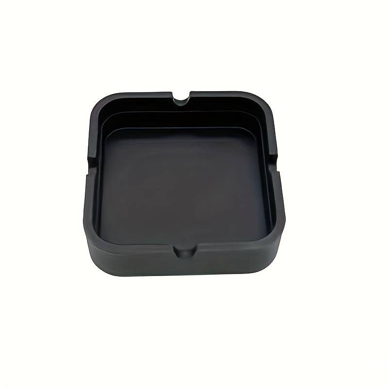 1pc Silicone Ashtray High Temperature Resistant Portable Square Design for Office Home Hotel