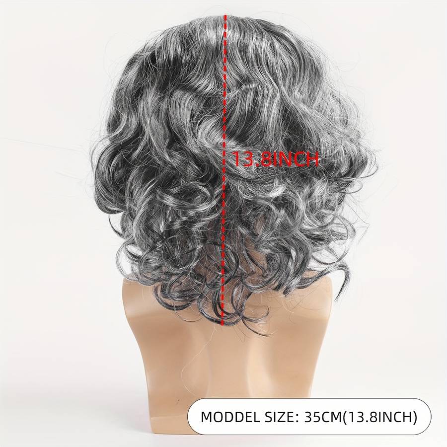 1Pc Silvery Grey Fashion Design Wig