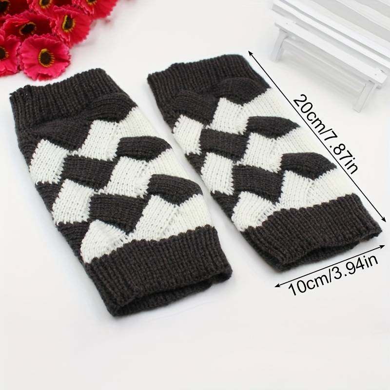 1 Pair Coffee Warm Gloves