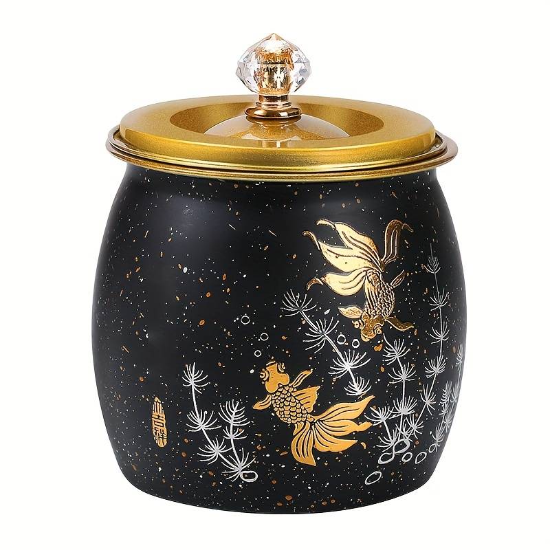 1pc Elegant Stainless Steel Ashtray with Lid Anti-Fly Round Design for Home Living Room Decor