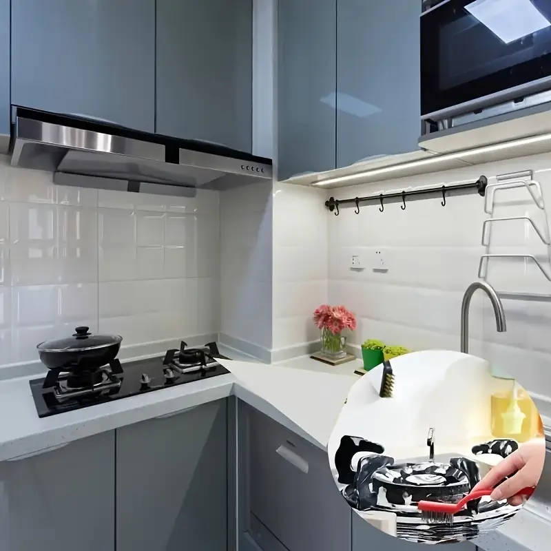 5pcs Kitchen Cleaning Tool Set Manual Multi-Surface Brushes and Scrapers for Gas Stove Range Hood Gr