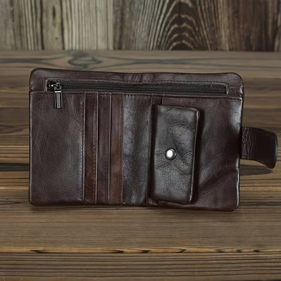 Genuine Top Grain Brown Leather Wallet