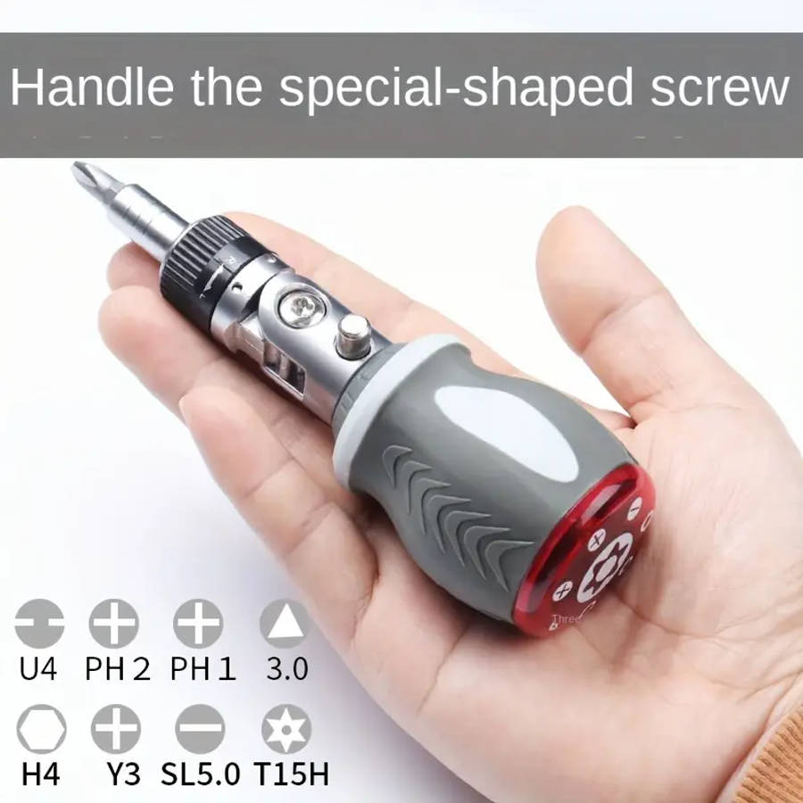 1 x Halloween Gift 8 in 1 Ratchet Multi-Function Screwdriver