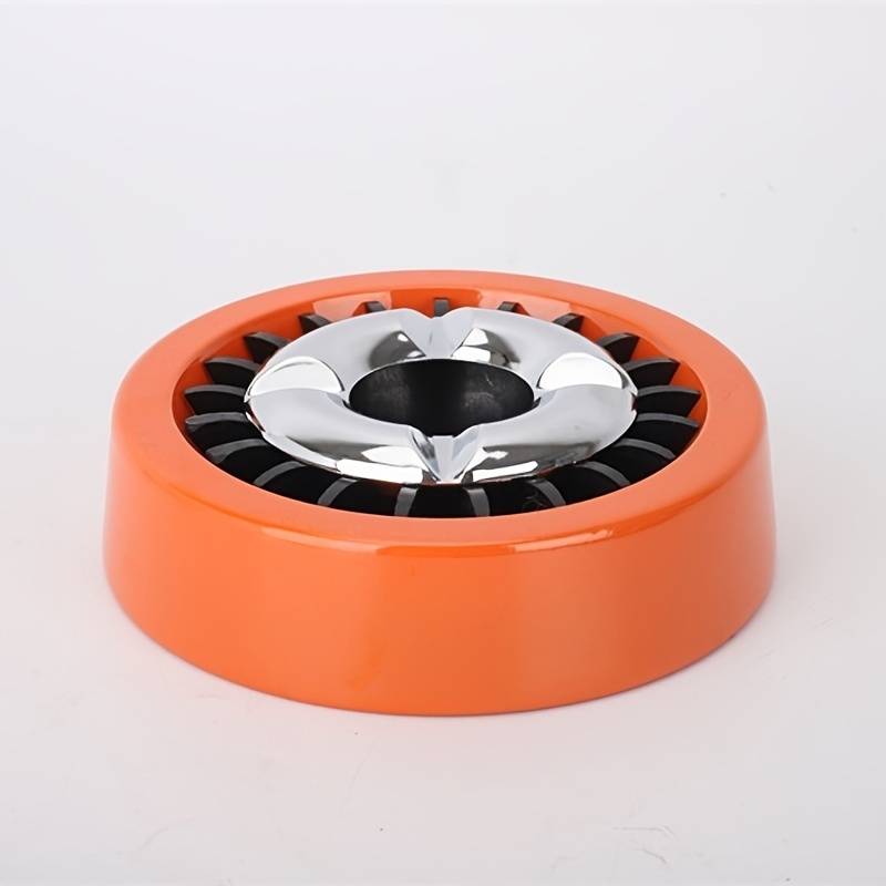 1pc Rotating Metal Ashtray with Windmill Design C Easy-Clean Stylish Home Decor for Living Roo