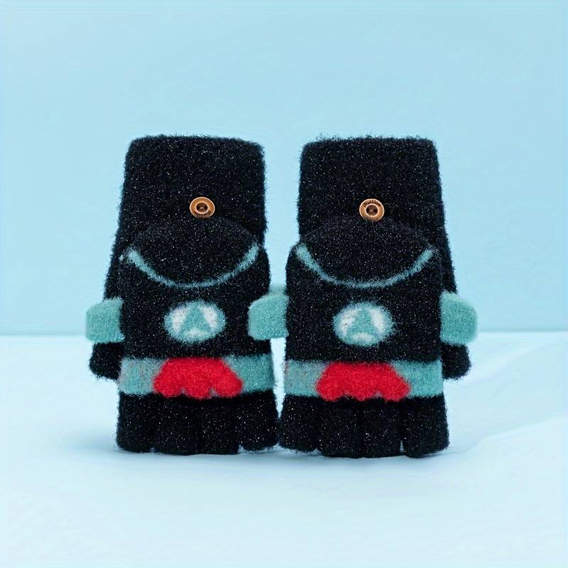 1 Pair Beige Warm Gloves