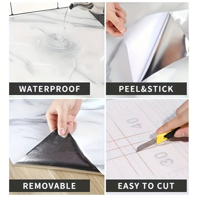 1PC Wall StickersLight Grey5 Meterss LongX60 centiMeterss Wide