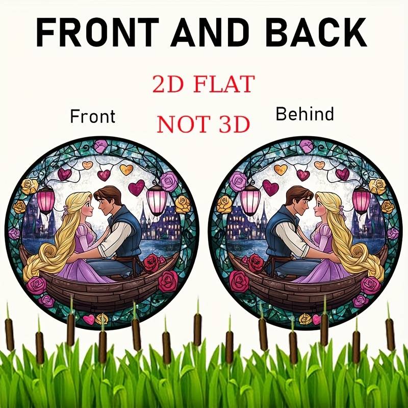 1pc 2D Flat  Tangled Rapunzel Flynn Rider Suncatcher Colorful Acrylic Window Decor for Home Gar