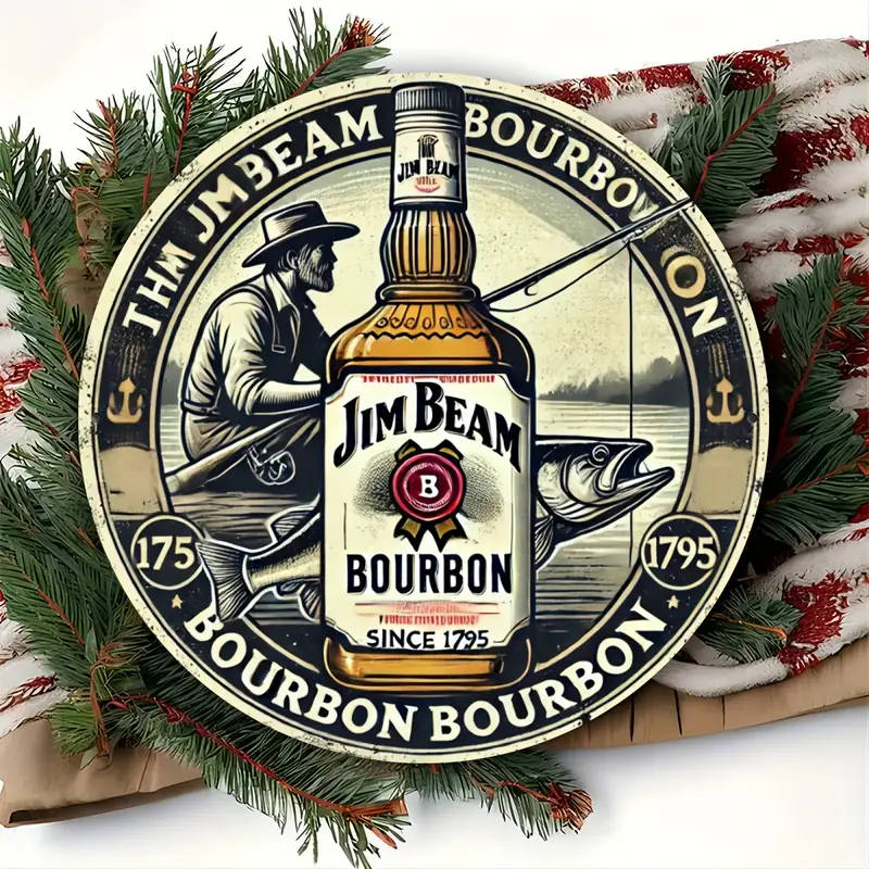 1pc Vintage Round Metal Tin Sign 20.32x20.32cm Aluminum Wall Art Durable Home and Office Decor for L