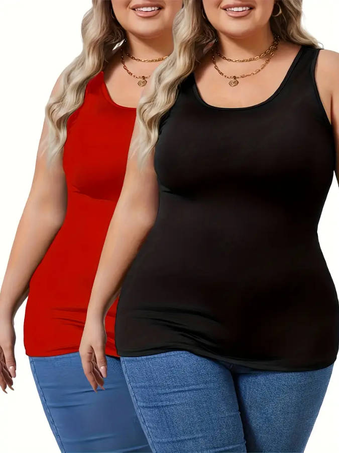 6-Piece Plus Size Women's Tank Top Set XL