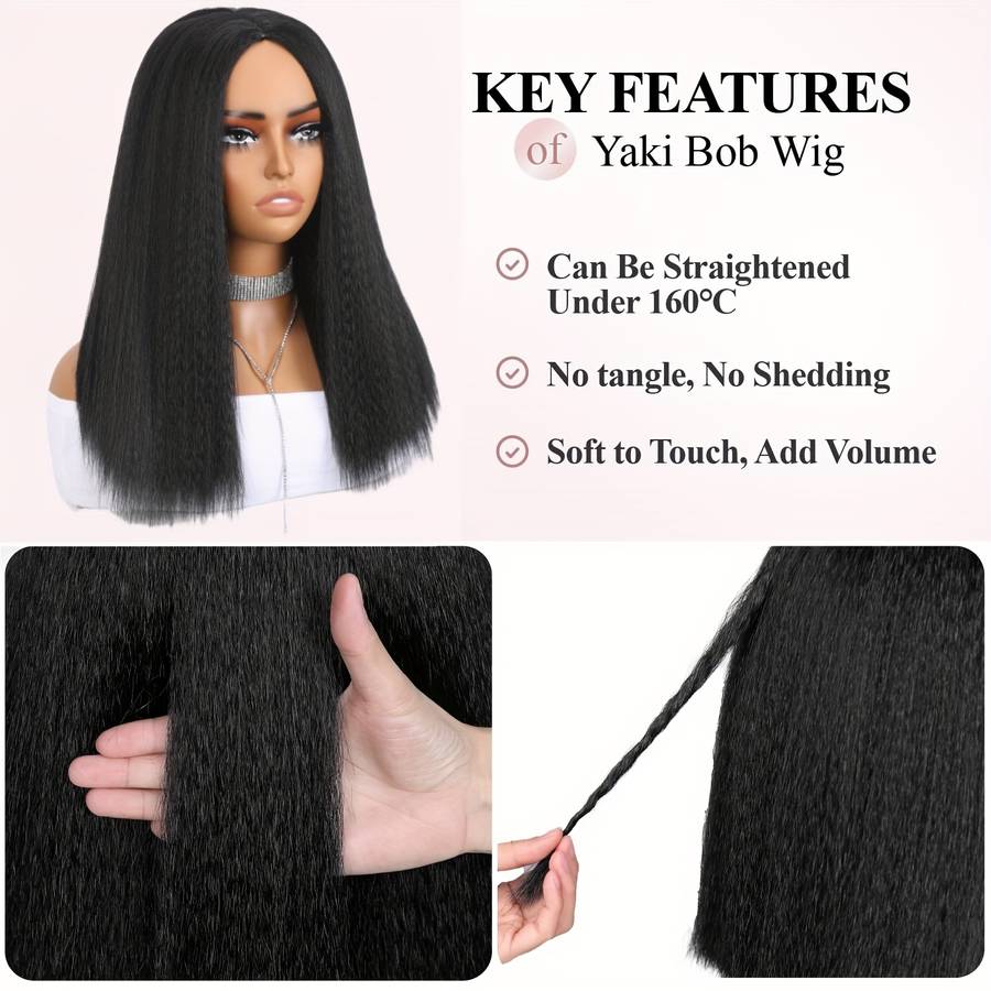 1Pc Dark Brown 45.72cm Fashion Design Wig