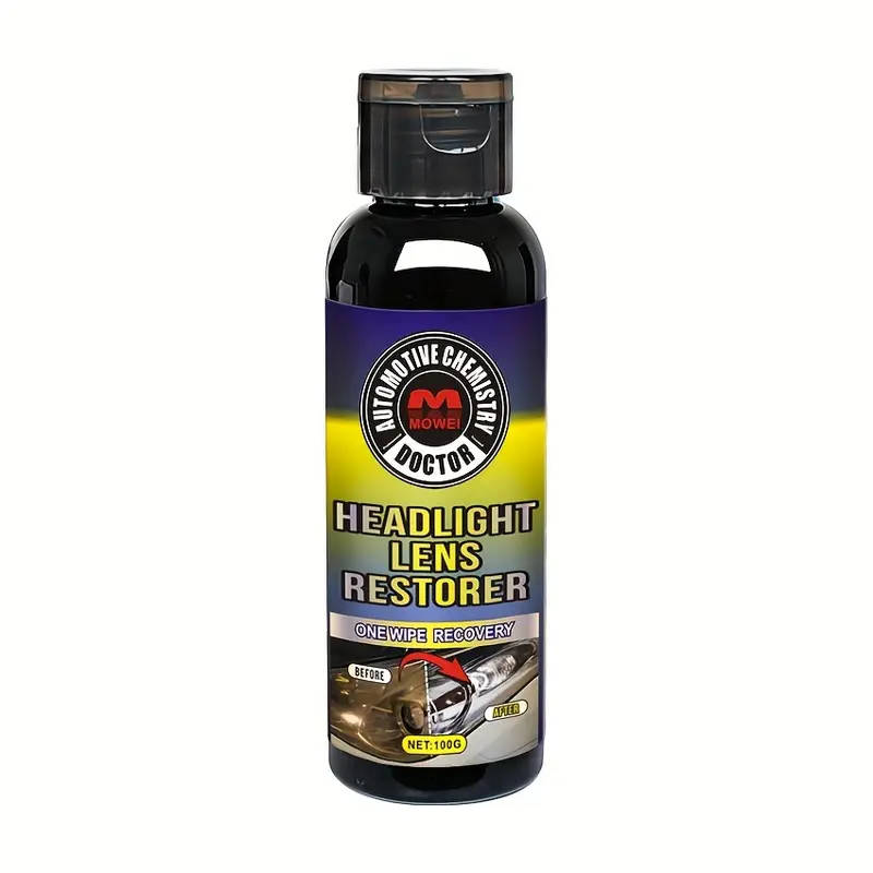 Car Headlight Restoration Cream Brightens Cleans Yellowed Lamps for Enhanced Visibility