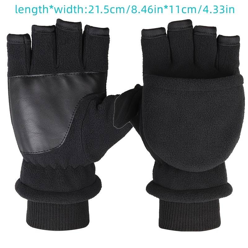 1 Pair Black Warm Gloves