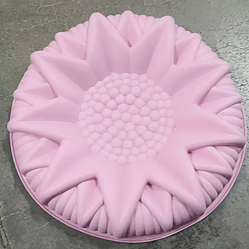 1pc Large Silicone Sunflower Shape Pastry Cake Mold Baking Tools Kitchen Accessories Random Col