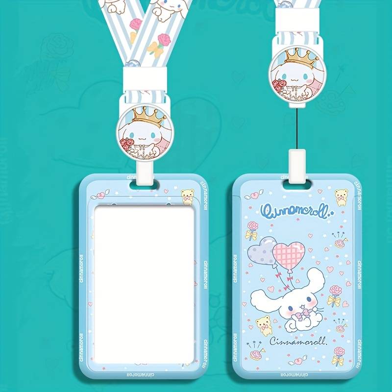 1pc Sanrio Cute Acrylic Card Case- Campus Certificate and Meal Card Embossed Protective Case- Cute