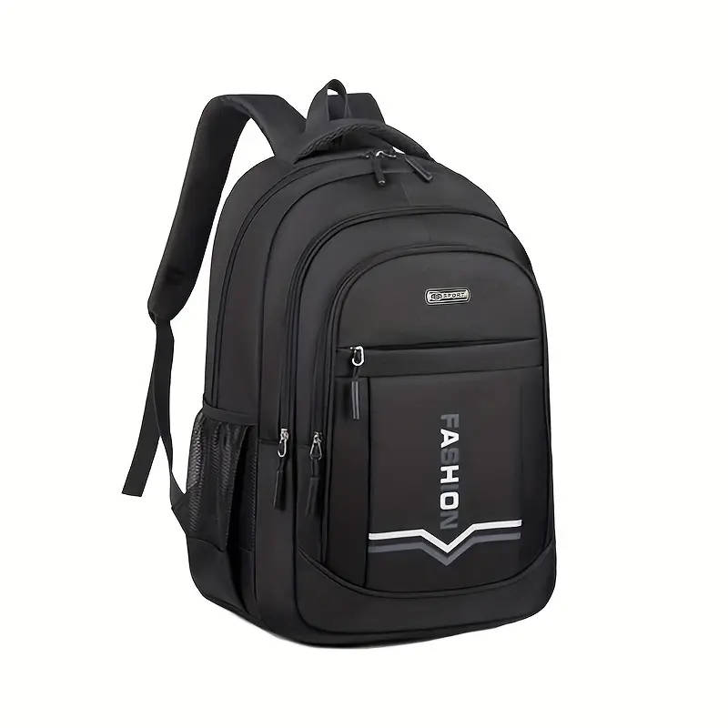 1pc Multi-layer Wear-resistant Zipper Up Backpack For Men Large Capacity Books Bag Travel Carry-on K
