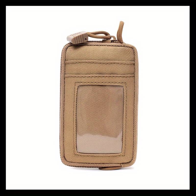 1pc Sporty Oxford Mini Waist Pouch with Clear Window Multi-Functional Coin Purse Card Holder 1 P
