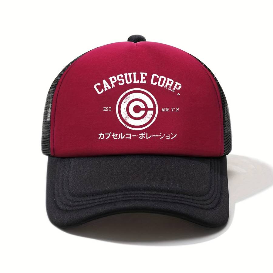 1pc Anime Printed Half Mesh Baseball Cap Unisex Outdoor Simple Fashion Lightweight Portabl