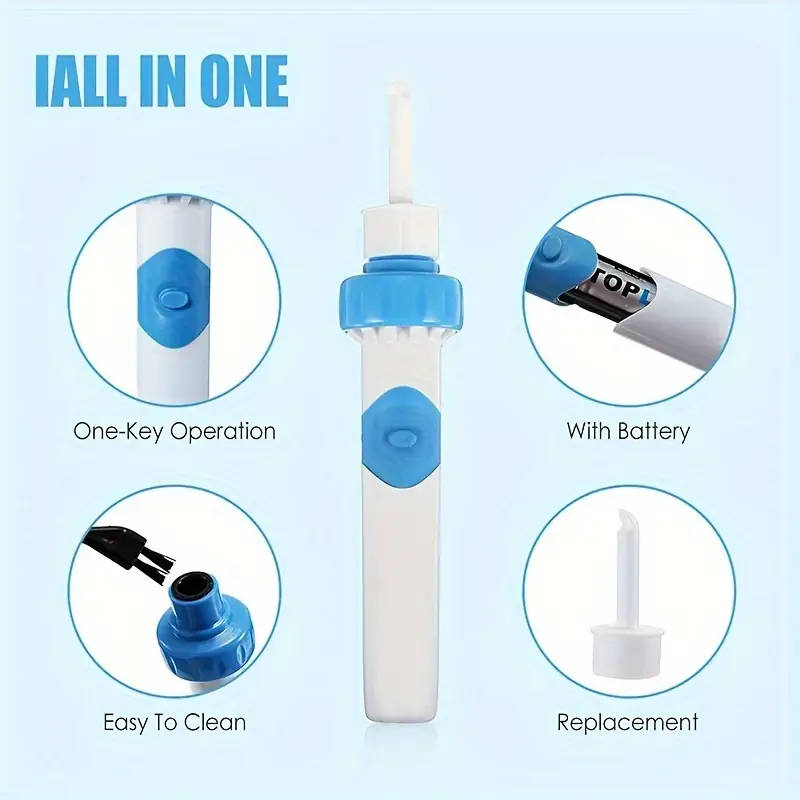 Kit for Removing Earwax Portable Electric Vacuum Cleaner for Ears Safe And Comfortable Earwax Remova