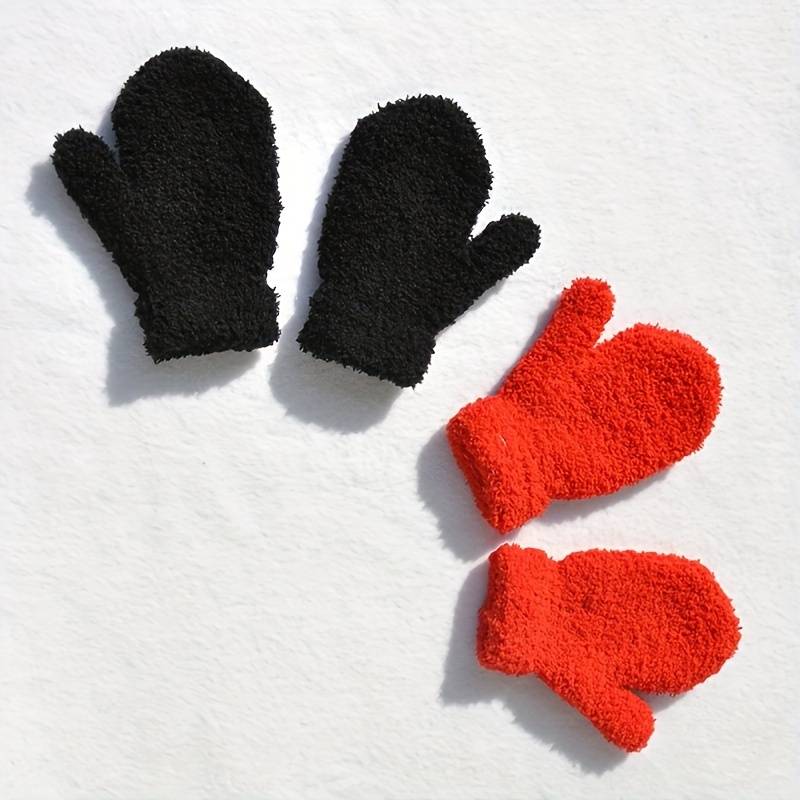 1 Pair Gray Warm Gloves