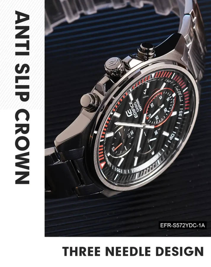     mens business watch sapphire   stainless   with date stopwatch features details 9