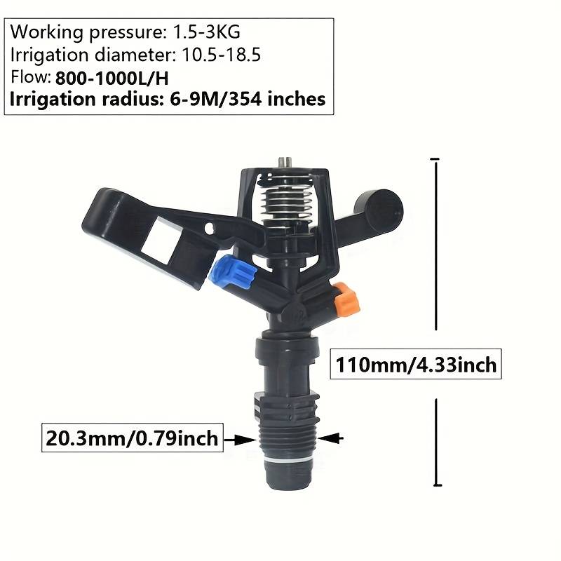 1Pc Default Threaded Swivel Sprinklers Swing Nozzles