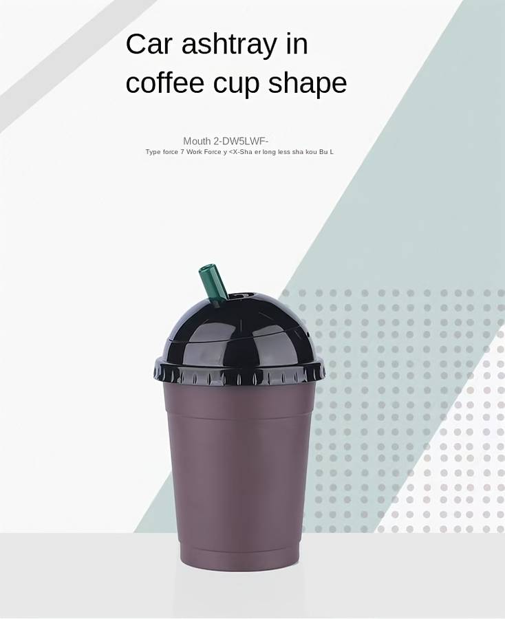 1pc High-Temperature Resistant Car Ashtray with Lid Portable Detachable ABS Ashtray for Coffee C