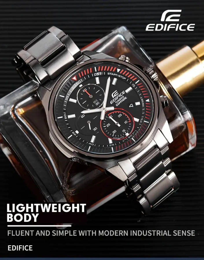     mens business watch sapphire   stainless   with date stopwatch features details 0