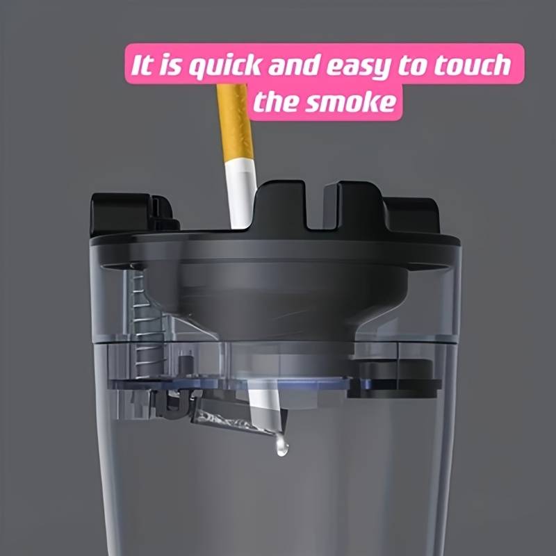 1pc Windproof Ashtray with Water Chamber Creative Funnel Design Dual Compartment for Cigare