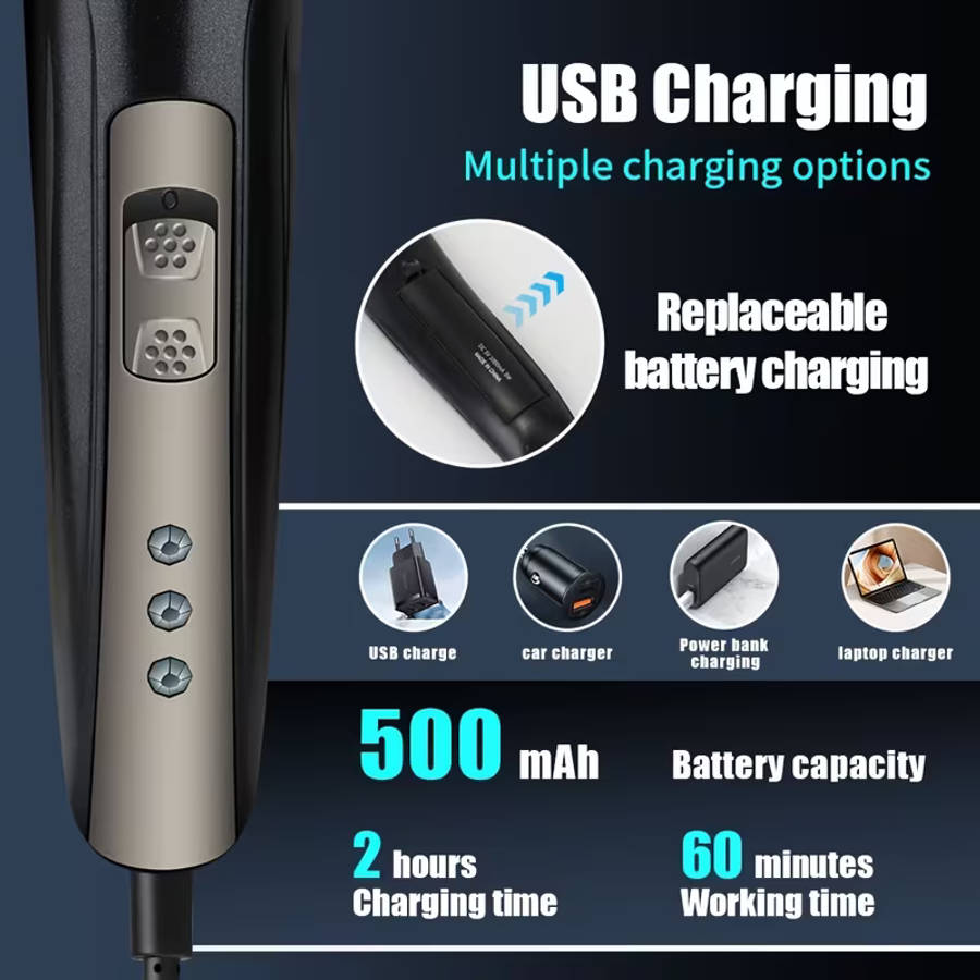 Kemei 3 in 1 Rechargeable Men's Grooming Kit