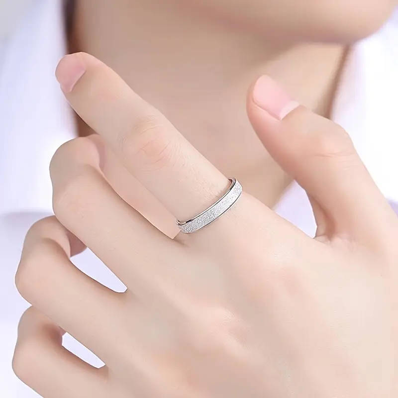 Titanium Ring 4mm Frosted Band