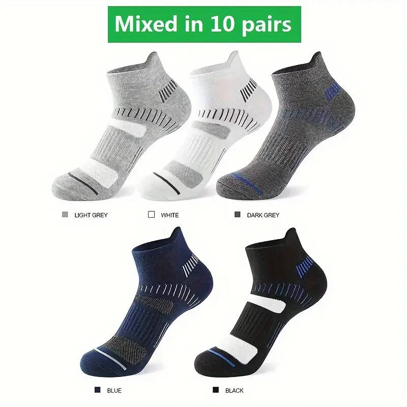 10 Pairs Of Unisex Athletic Socks