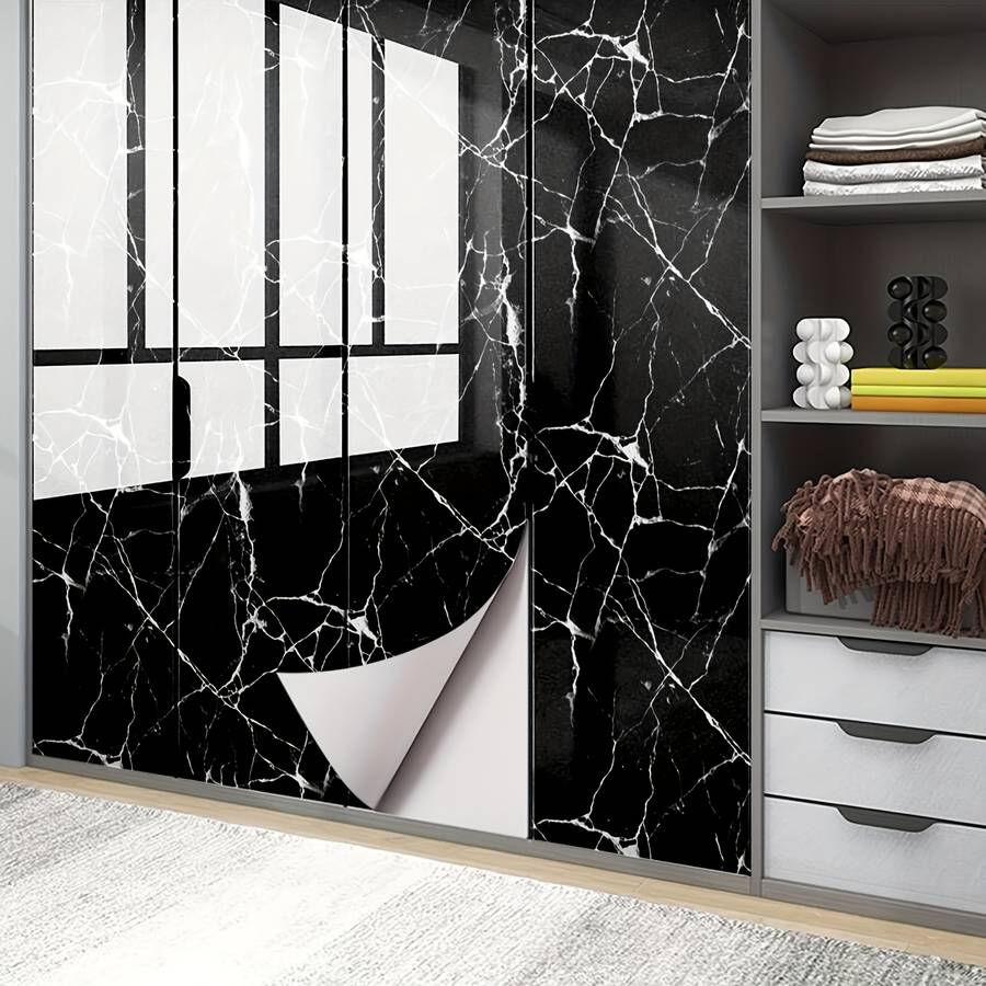 1PC Wall StickersRhineStOne Black40x100cm
