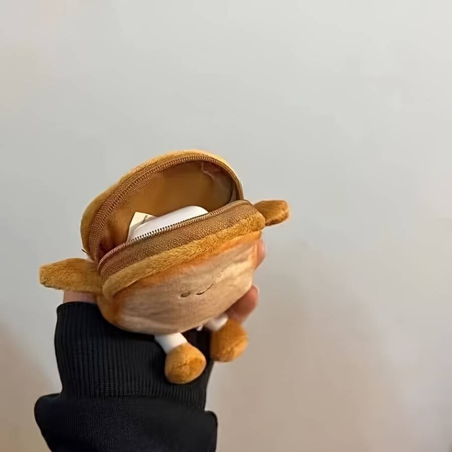 Toast Coin Bag Cartoon Cute Portable Headphone Bag Creative Small Storage Bag Best Gift