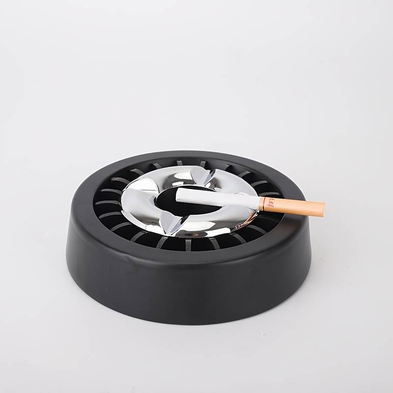 1pc Rotating Metal Ashtray with Windmill Design C Easy-Clean Stylish Home Decor for Living Roo
