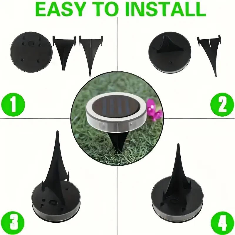 1pc Led Solar Ground And Wall Light