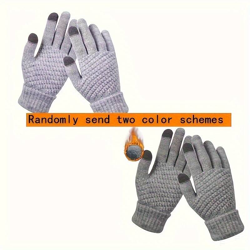 4 Pairs Black And Gray Warm Gloves