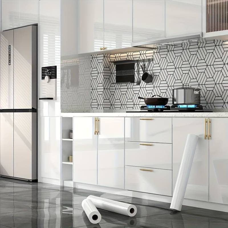 1PC Wall StickersGlossy Black23.6X196.85in  60X500cm