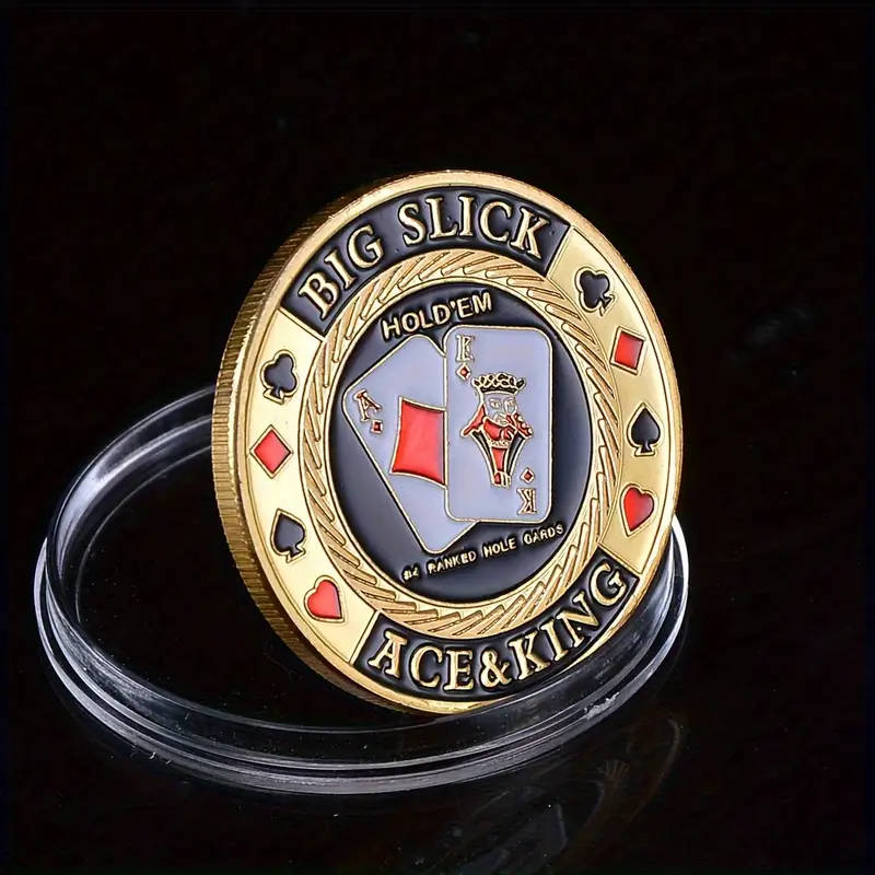 Big Slick Ace of Spades Collectible Poker Coin with Capsule 40MM Wide
