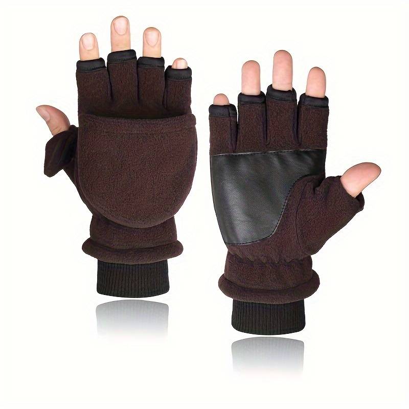 1 Pair Black Warm Gloves