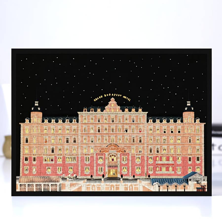 1000pcs The Grand Budapest Hotel Art Puzzle Romantic Night Scene with Lights Ideal