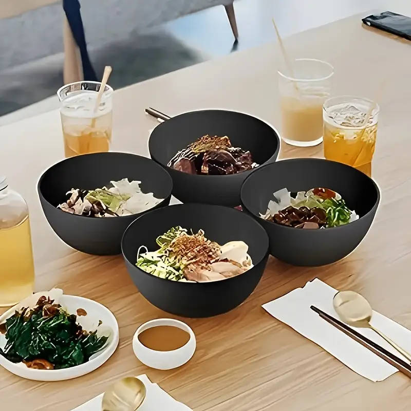 32 Piece Plastic Dinnerware Set Unbreakable, Lightweight Dinnerware Sets for 4