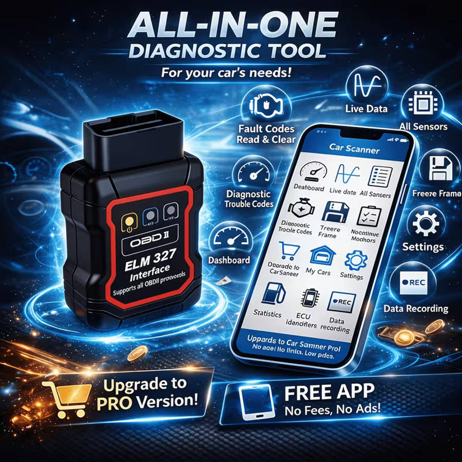 Wireless OBD2 Scanner | Full System Scan