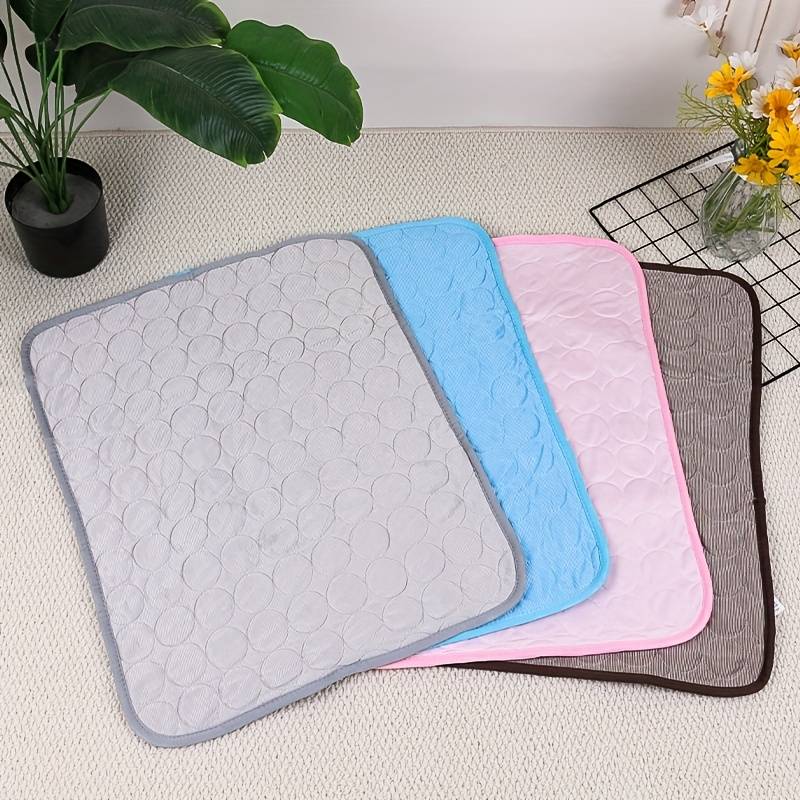 1piece Blue Viscose Mat Cooling Pad