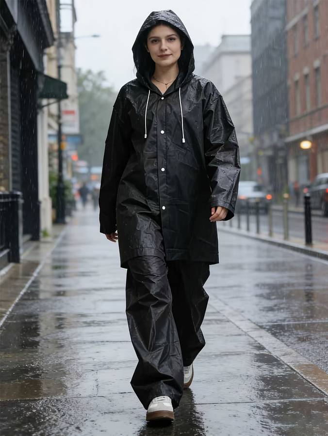 Raincoat Black Size Asian Onesize