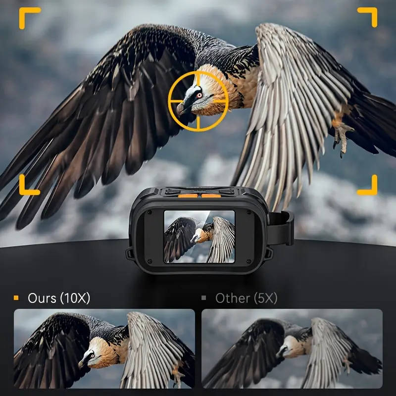 Inskam Infrared Night Vision Scope 10x Magnification, 800m Range, HD 1080P Digital Monocular