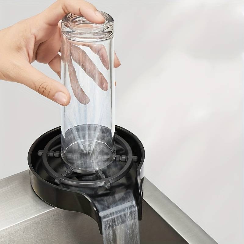 1pc Easy-Install Kitchen Faucet Glass Rinser High-Pressure Multi-Nozzle Design for Quick Cleanin