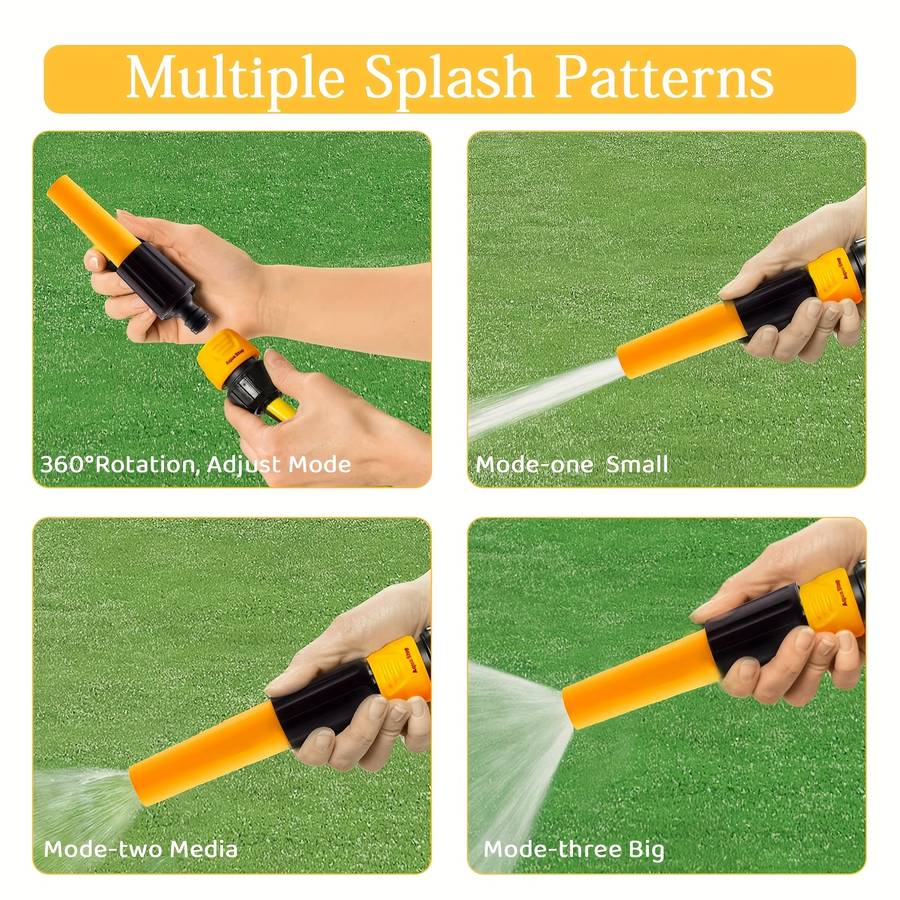 2Pcs Yellow And Black Hose Pipe Garden Nozzles
